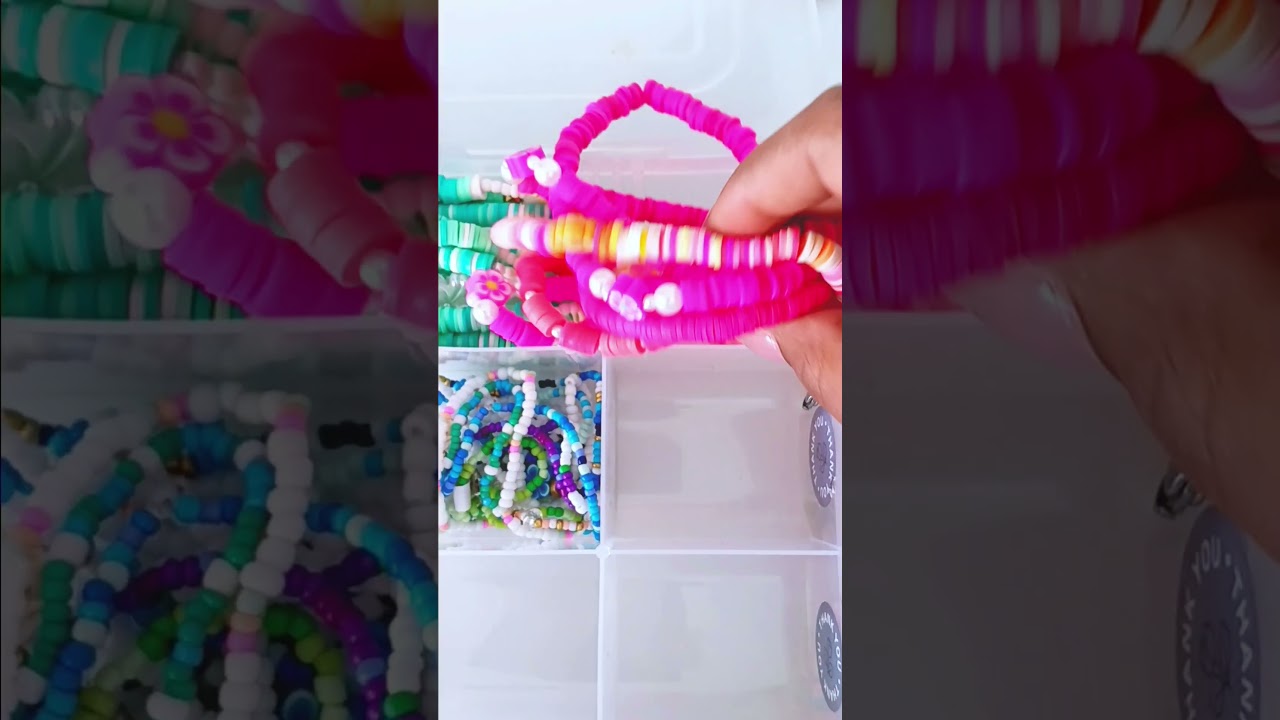 Organizing bracelets ✨️ #fyp #preppy #smallbuisness #handmade #jewellery #aesthetic