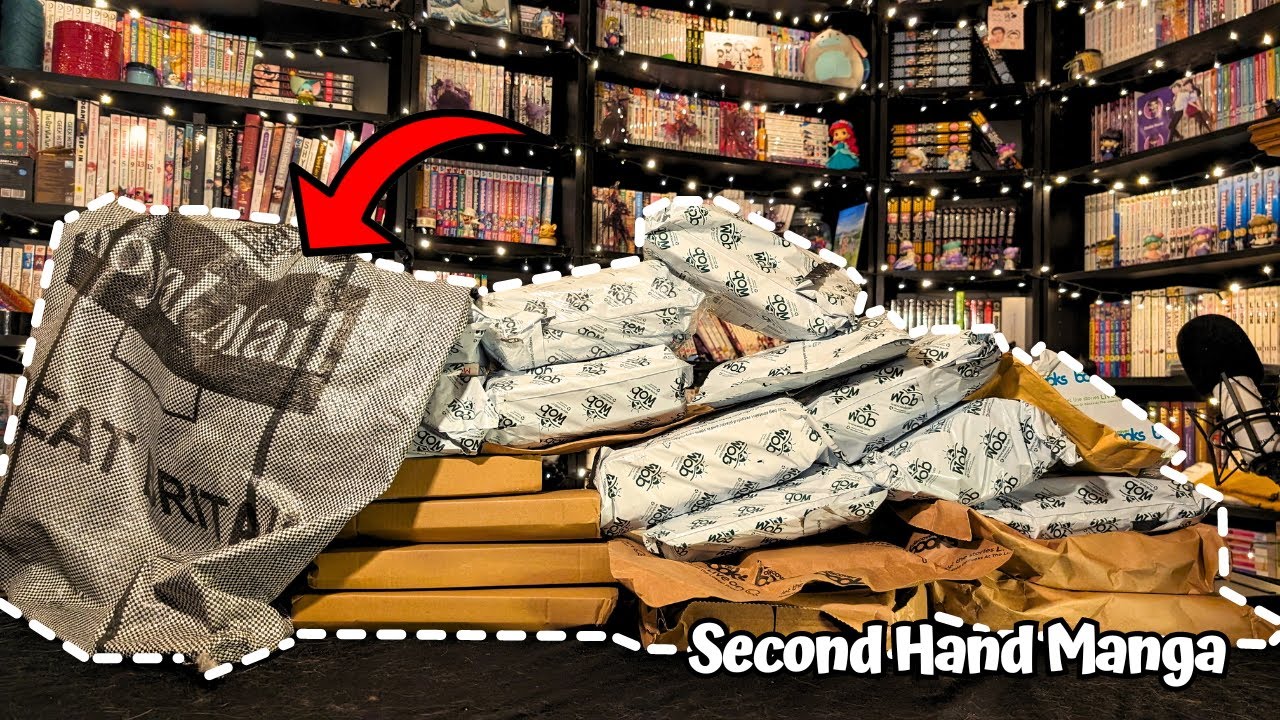 BOUGHT SO MUCH MANGA IT WAS DELIVERED IN A SACK 🤯 | Second-Hand Manga Unboxing ✨