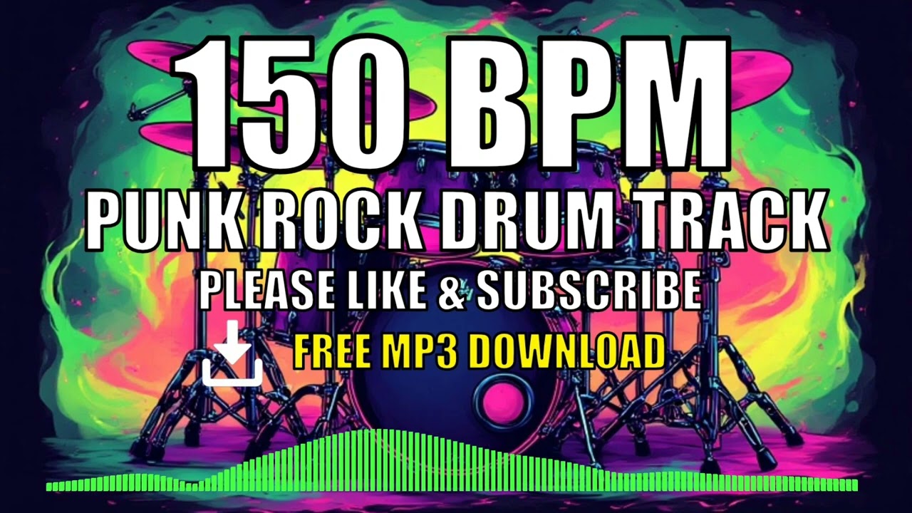 ⚡ Punk Rock Drum Track – 150 BPM | FREE MP3 DOWNLOAD 🥁
