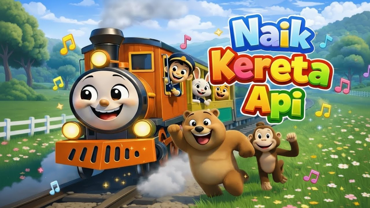 NAIK KERETA API | Lagu Anak Anak | Lagu Anak Indonesia | Belajar Sambil Bernyanyi