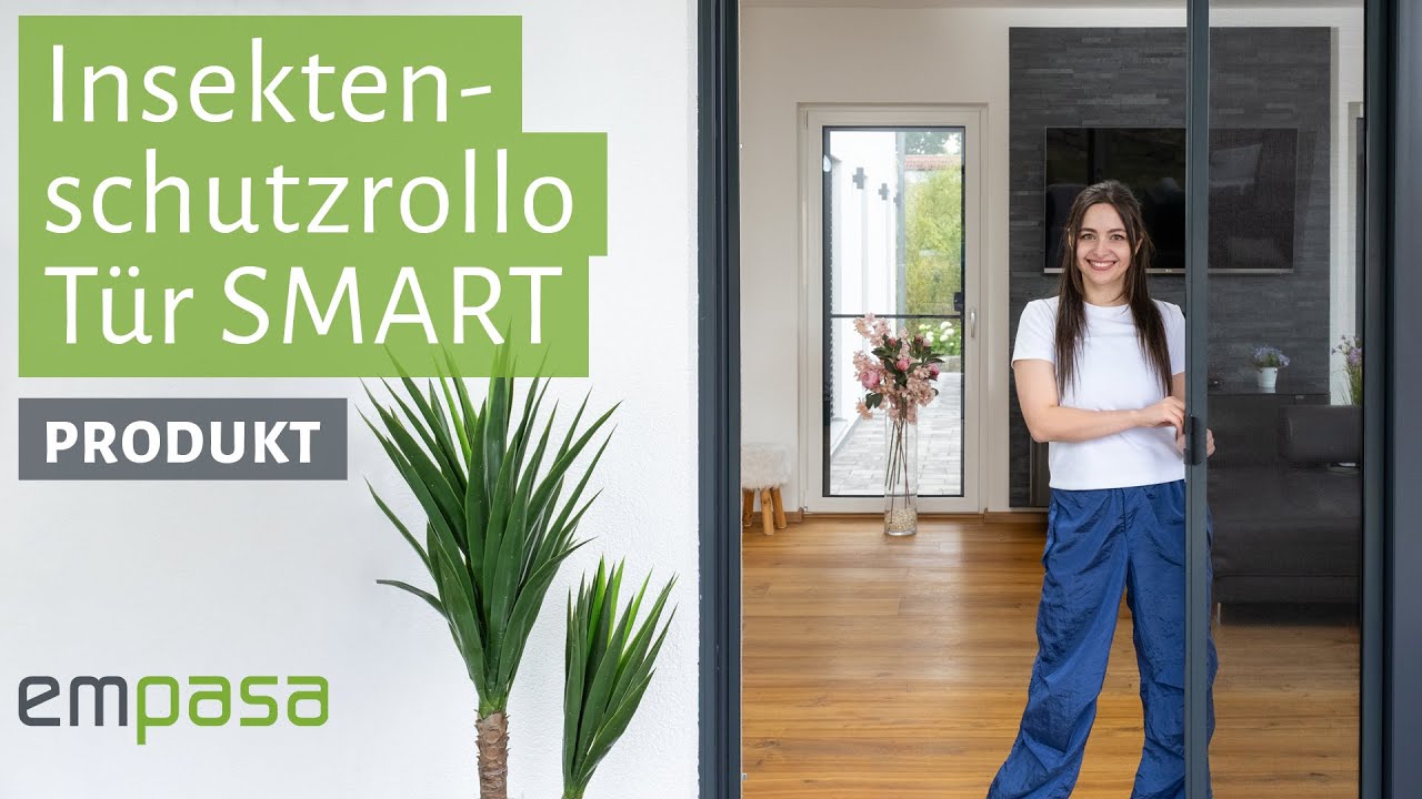 Insektenschutzrollo T&uuml;r SMART &ndash; flexibler Fliegengitter-Schutz f&uuml;r jede T&uuml;r | empasa