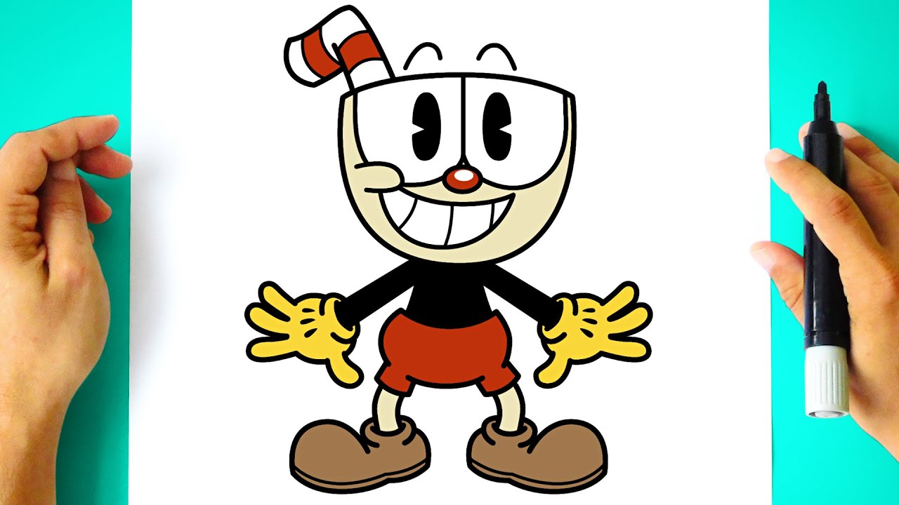 Como DESENHAR o CUPHEAD - Como DIBUJAR a CUPHEAD - How to DRAW CUPHEAD - Cuphead Show Netflix
