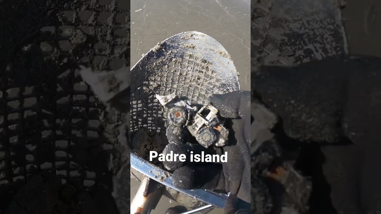 Beach metal detecting Padre island Texas