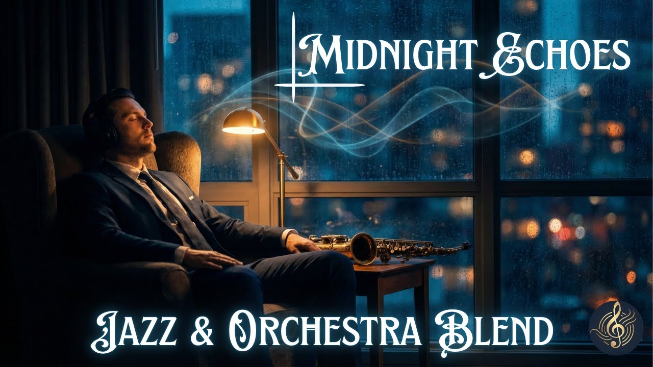 Midnight Echoes – Jazz & Orchestra Blend | Cinematic Smooth Instrumental Night Music