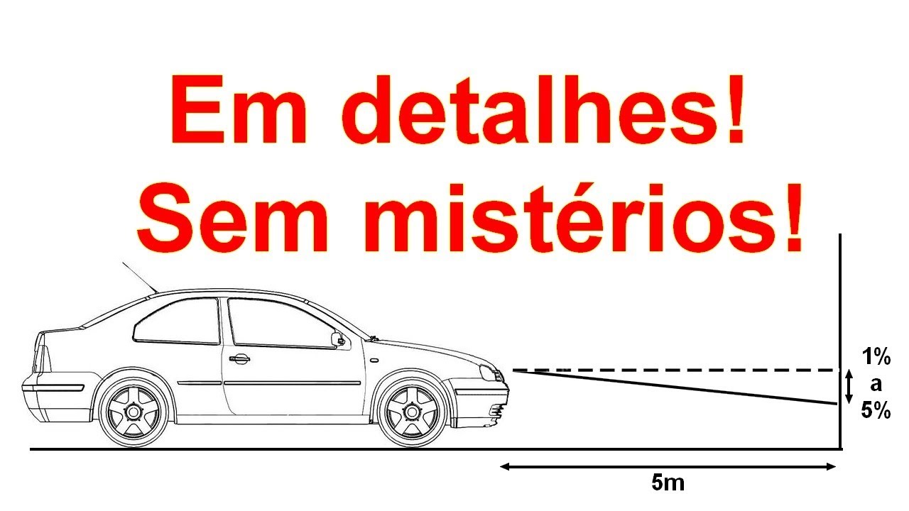 Regulando os faróis do carro em casa! (Vídeo 2 - Mostrando as medidas)