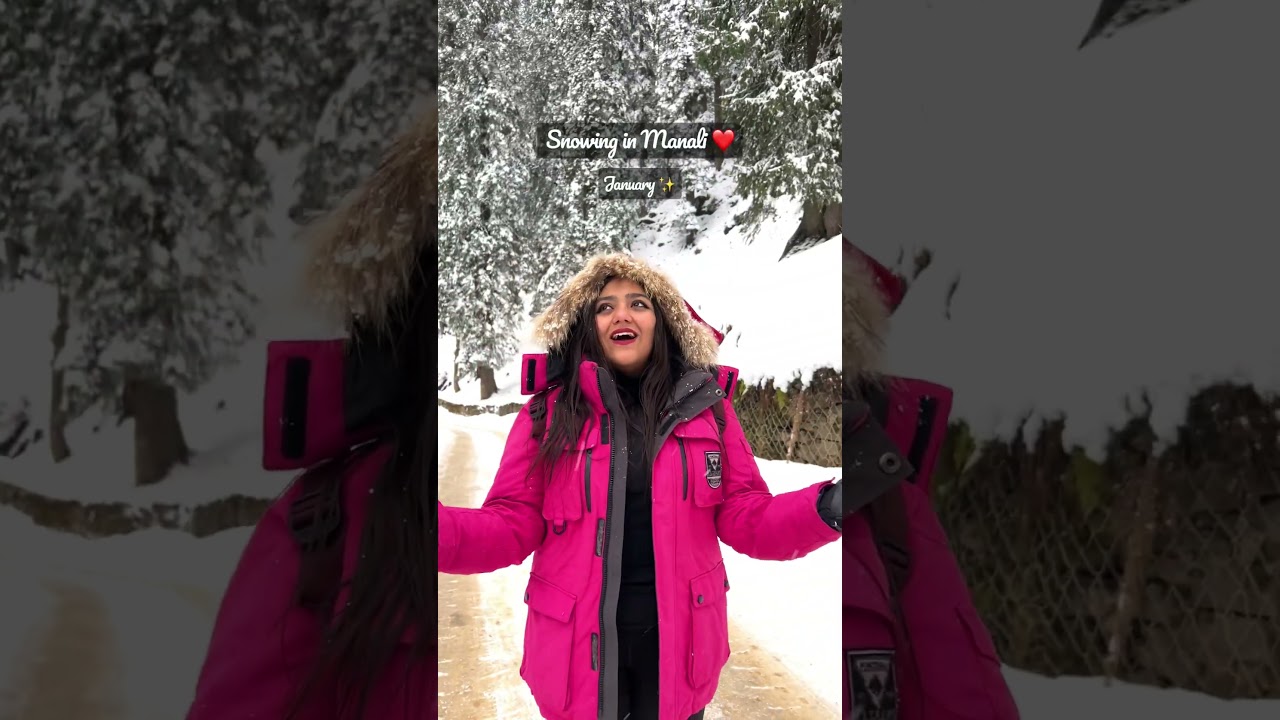 January in #Manali #snowfall #manalitrip #snowing #travelblogger #travelgram Old Manali