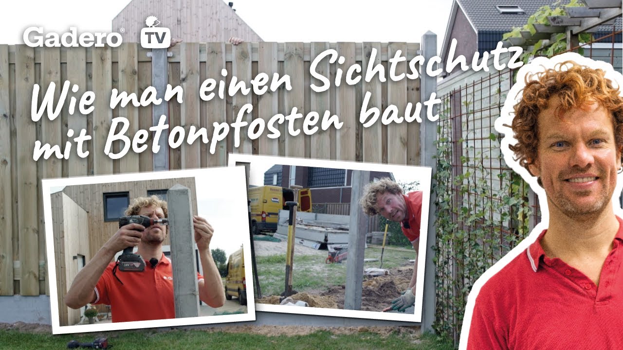 Wie man einen Sichtschutz mit Betonpfosten baut