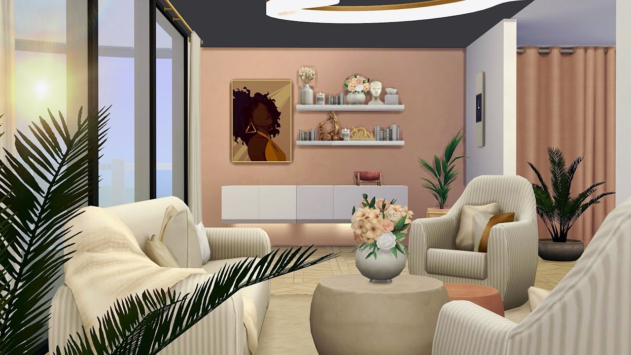 Pink Apartment • The Sims 4 • No CC | Speed Build