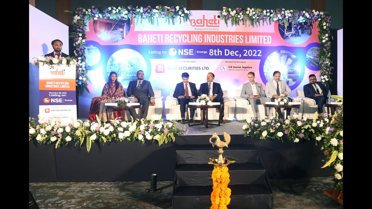 Baheti Recycling Industries Limited LISTING CEREMONY
