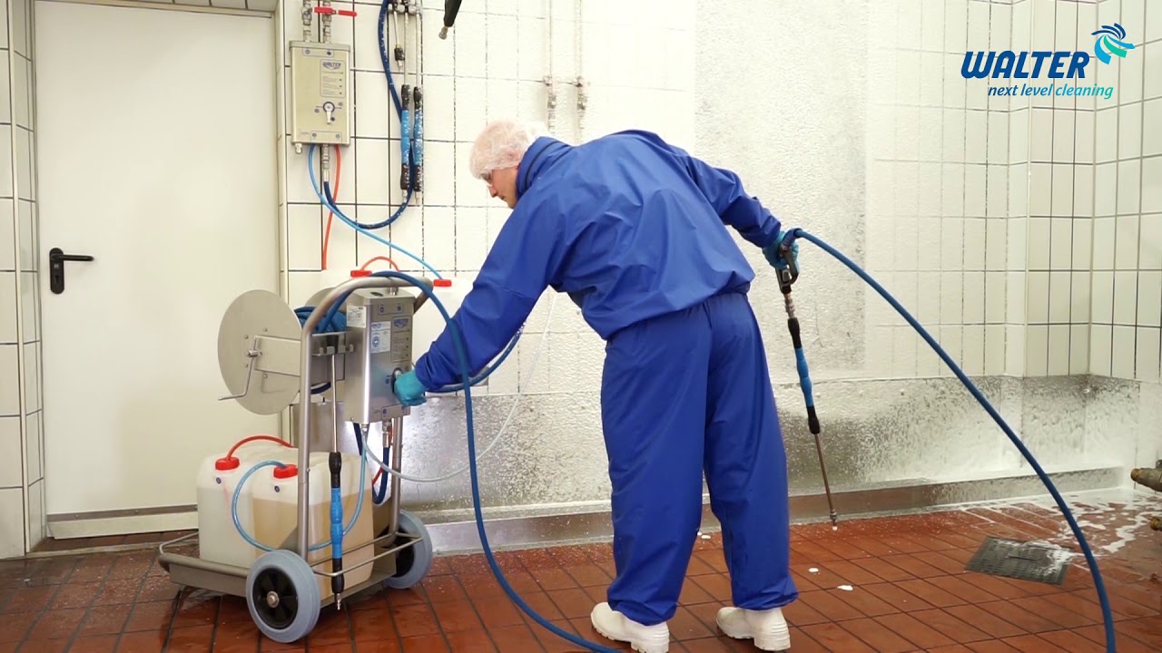 Schäumen, Desinfizieren und Spülen mit dem Walter CDW