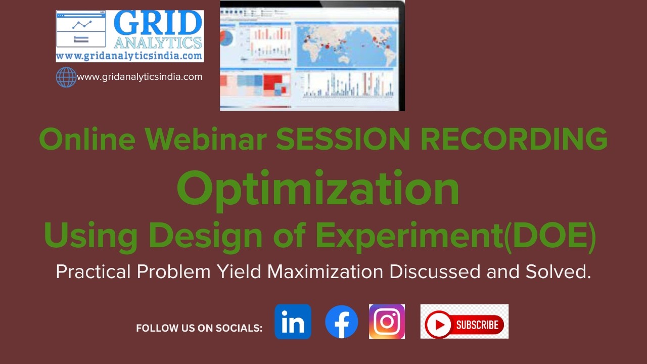 OPTIMIZATION Using Design of Experiment(DOE).