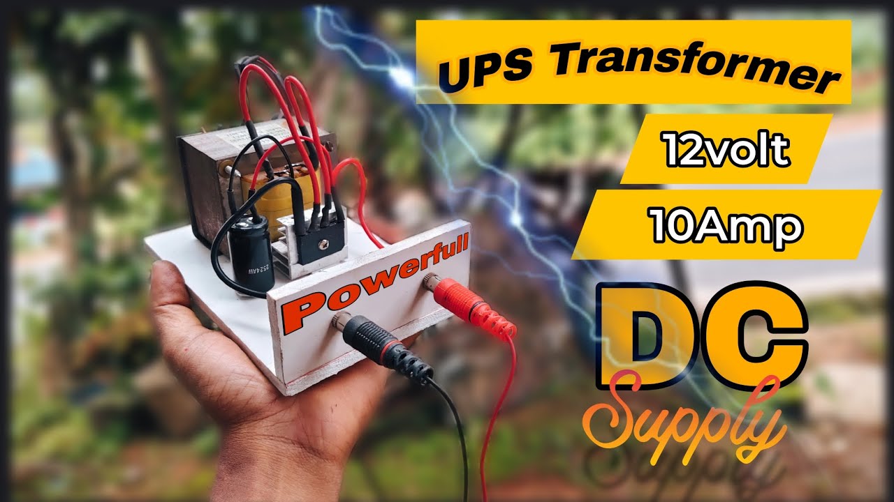 How To Make 12v DC Power Supply|| Using UPS Transformer||12v 10amp powerful 