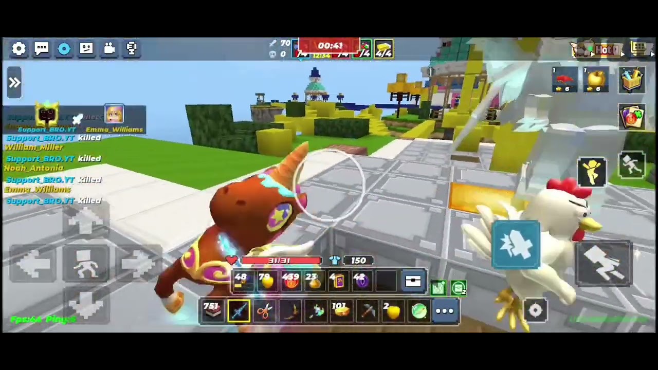 113 kills in one game in blockman go ! 