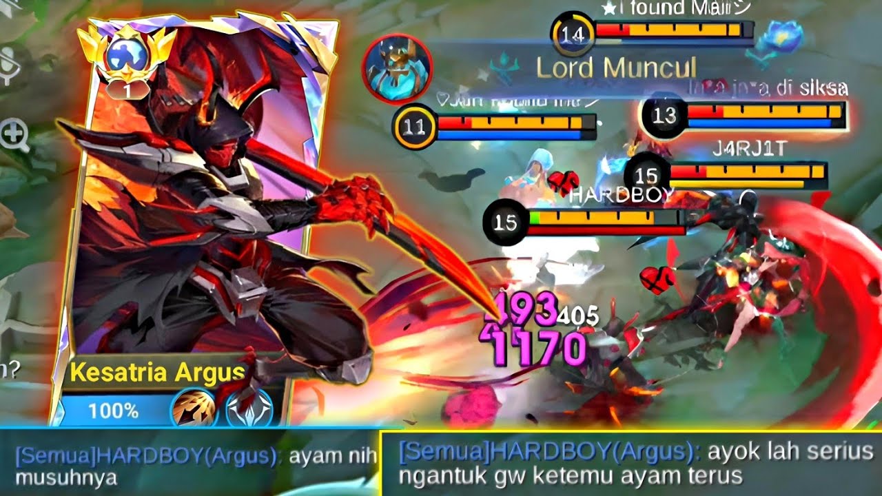 PRENK NGATAIN MUSUH AYAM..!? MUSUHNYA LANGSUNG NGAMUK 😂 - GAMEPLAY TOP 1 GLOBAL ARGUS 