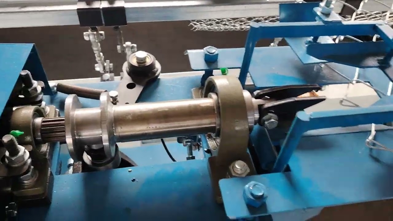 it is our new design chain link fence machine , double wire double motor