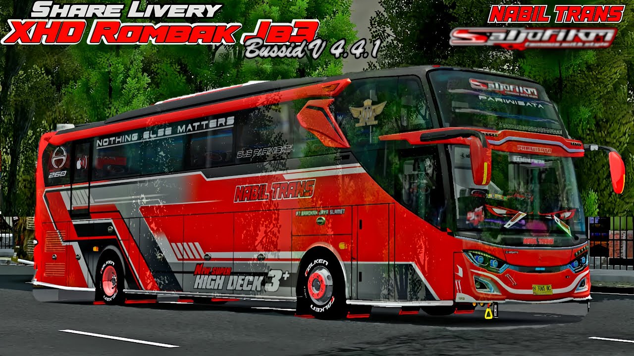 HINO RK 260_SHARE LIVERY XHD ROMBAK JB3 NABIL TRANS SALJU FIKRI BUSSID V4.4.1 ПОСЛЕДНЯЯ