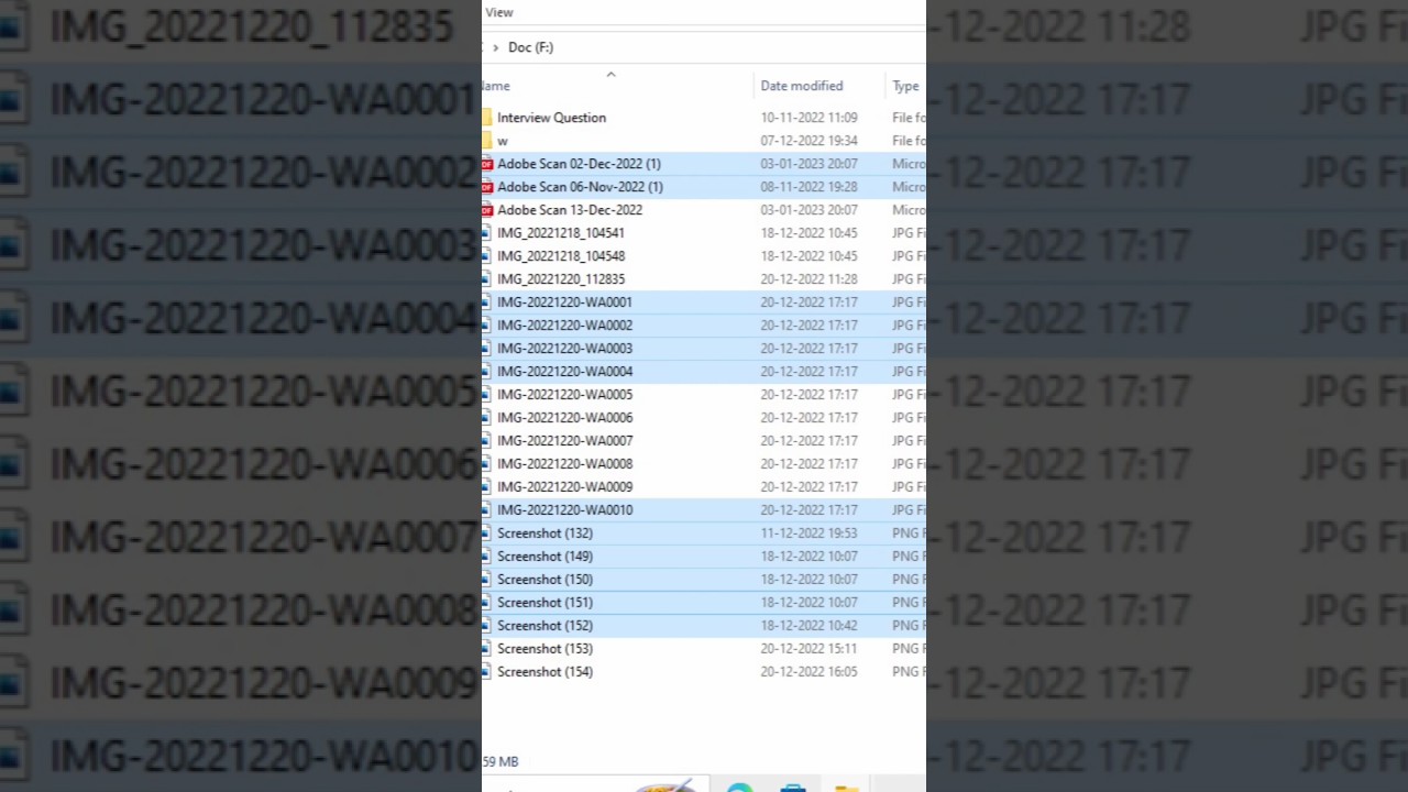 how to select multiple files in laptop without mouse