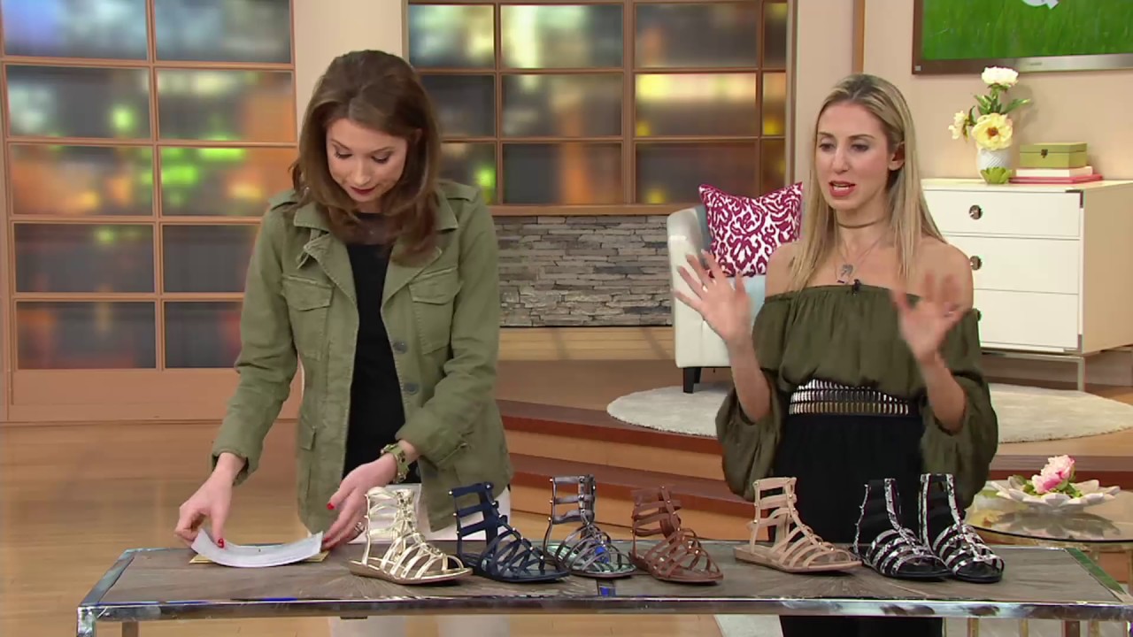 Marc Fisher Leather Gladiator Sandals w/Studs - Pritty on QVC