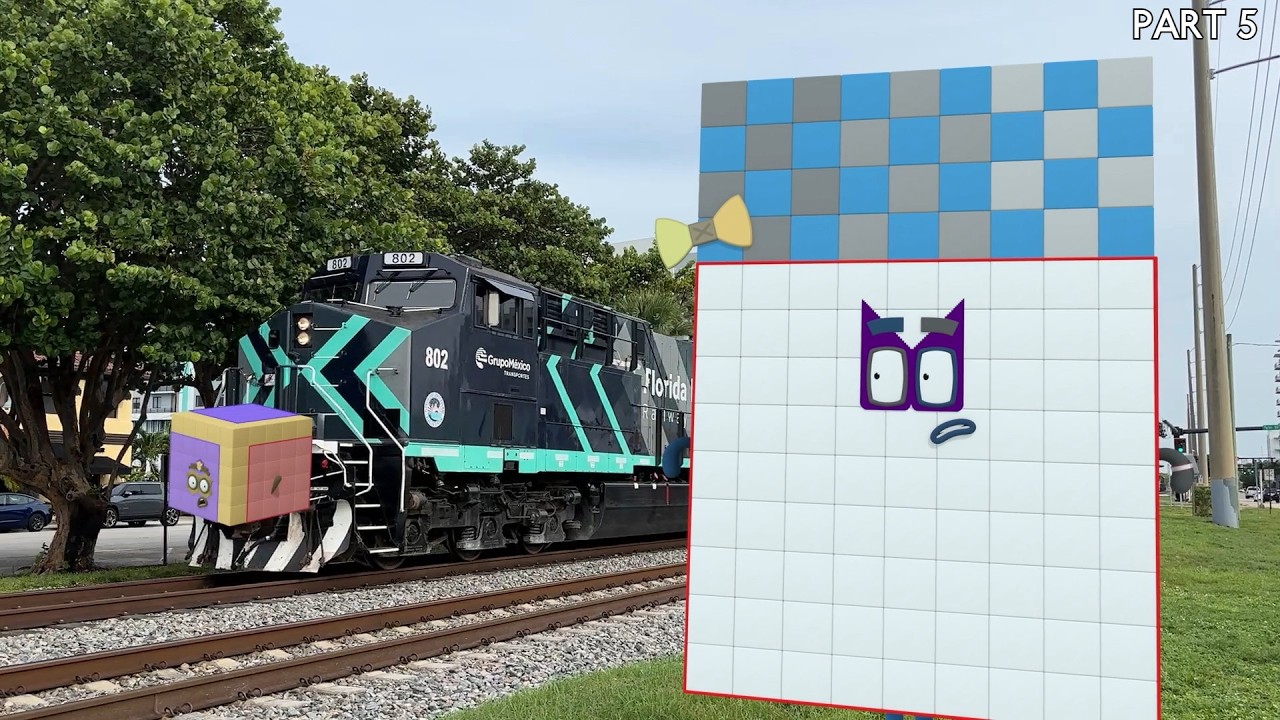 Numberblocks Get Hit by a Train Compilation [Part 5: Baseblocks Edition]