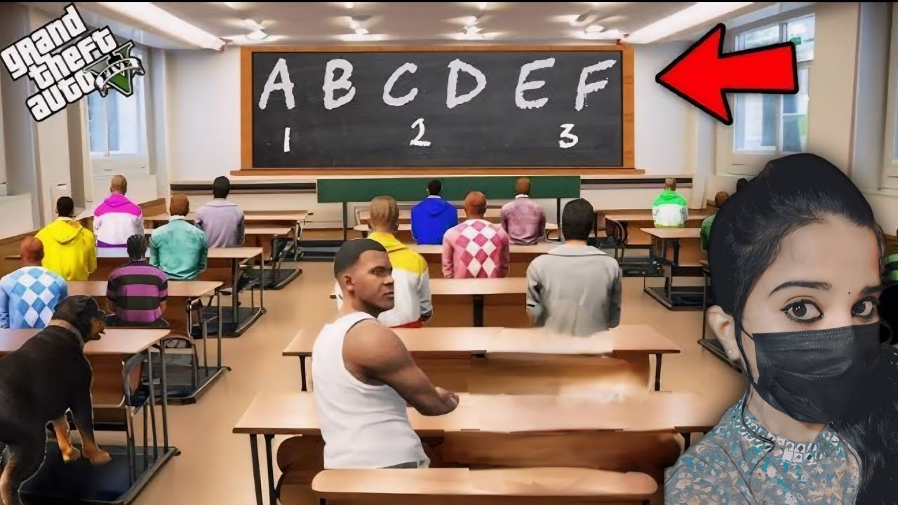 Franklin First Experience In New School - GTA 5 #64