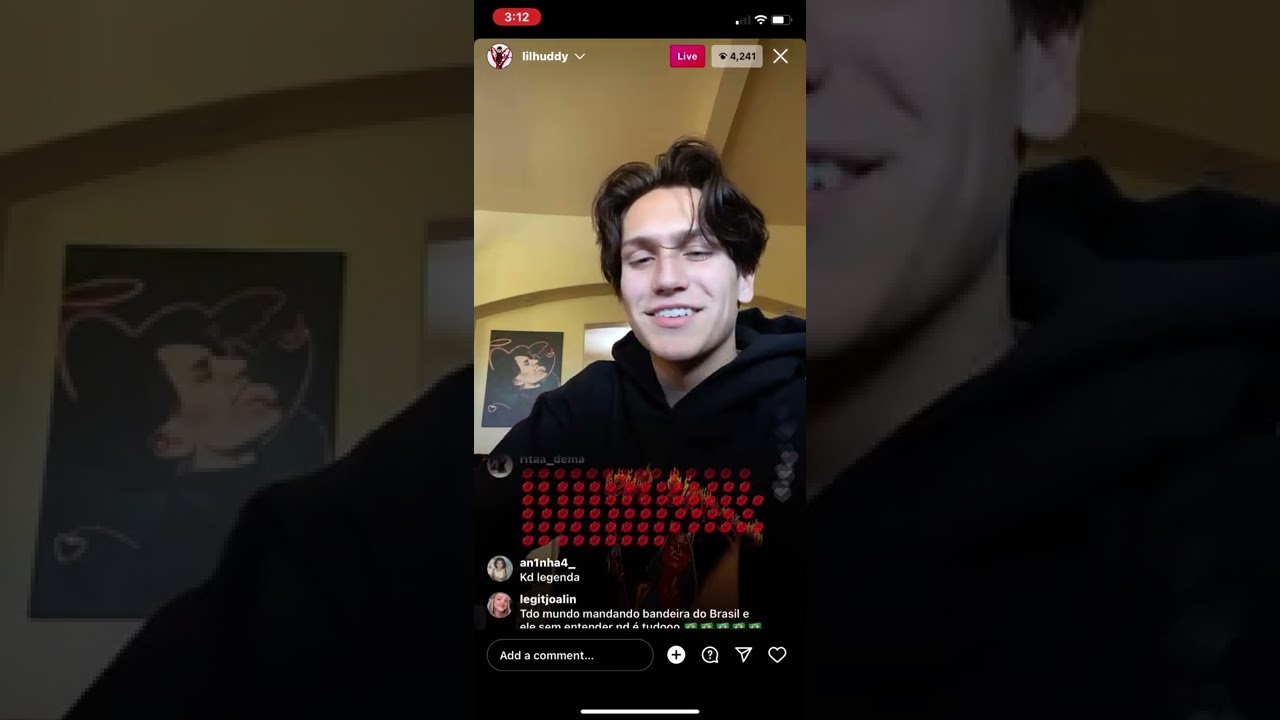 Lil huddy Instagram live answering questions and talking about unreleased “addicted to you” song