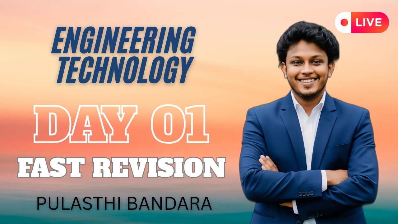 Engineering Technology Fast Revision Day 01 A/L 2026 @pulasthibandaraet