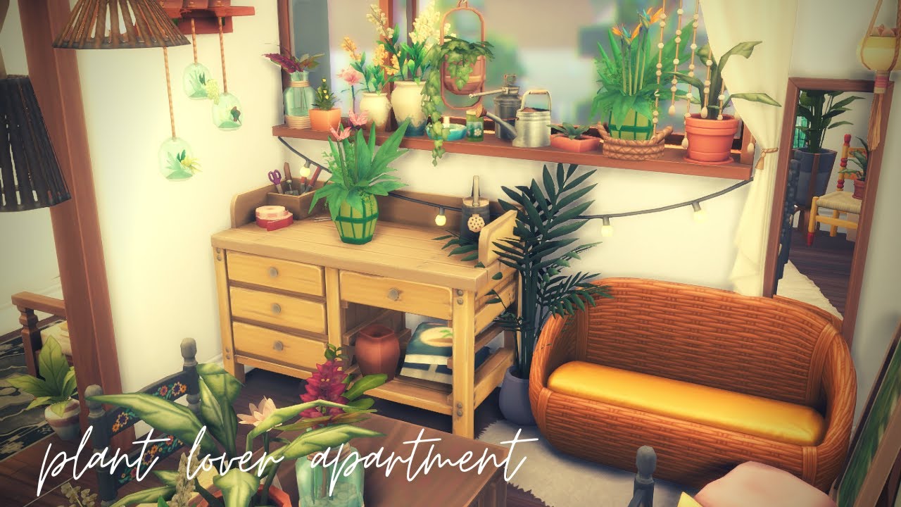 Plant Lover Apartment | The Sims 4: Speed Build | No CC