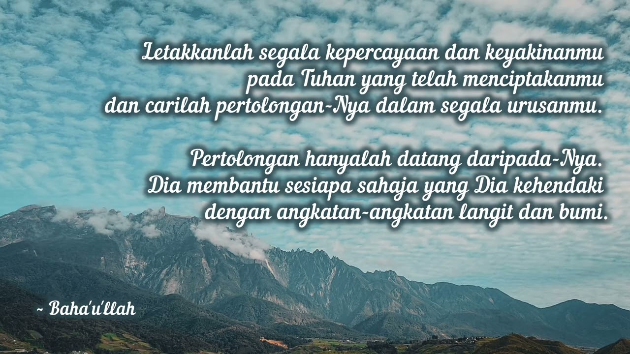 Letakkanlah segala kepercayaan pada Tuhan