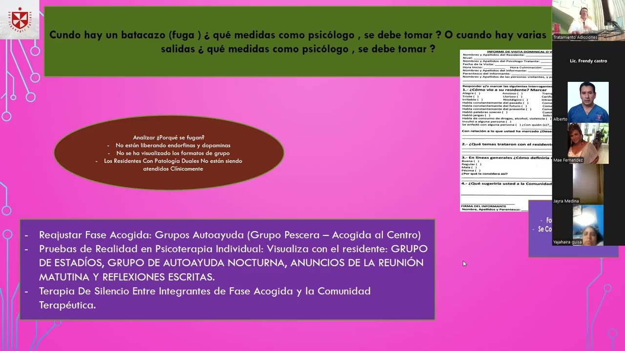 ¿PORQUÉ LAS FUGAS EN LAS COMUNIDADES TERAPÉUTICAS?
