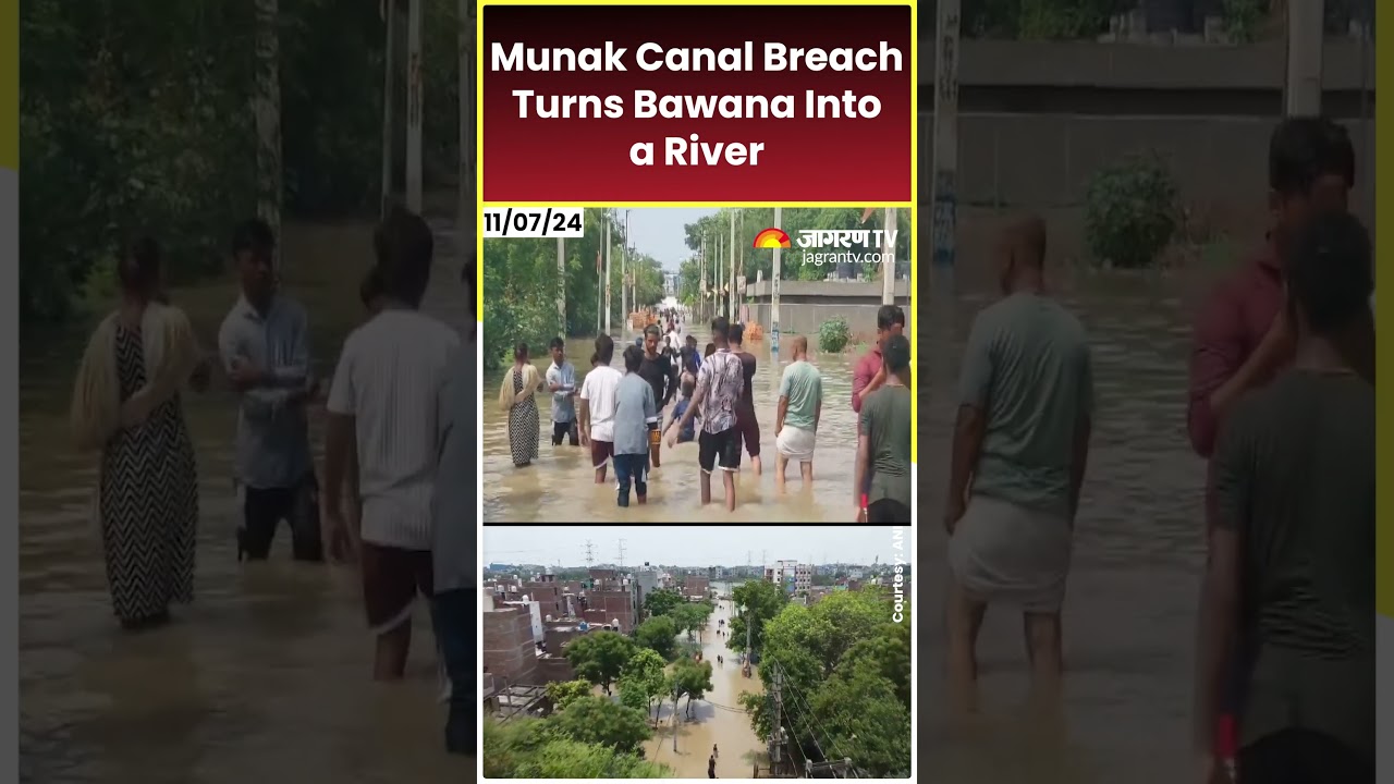 Delhi Floods: Munak Canal Breach #ytshorts #shortsfeed #shorts
