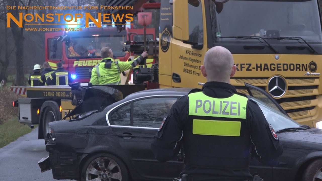 Einsatz Feuerwehr: Schwerer Verkehrsunfall auf Landstraße bei Hesel