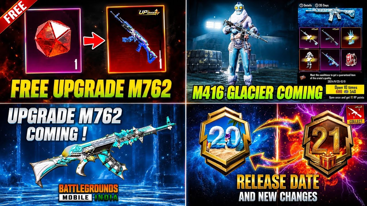 BGMI 4.6 😱 NEXT MYTHIC FORGE & FREE UPGRADE AKM SKIN / M416 GLACIER WINTER CRATE / BGMI NEXT RP A21 