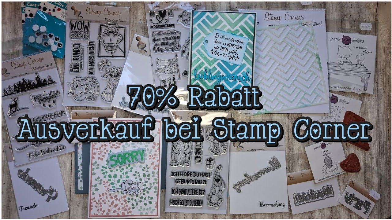 70% Rabatt bei Stamp Corner: Stempel,  Stanzen & mehr inklusive zwei Beispiel-Karten