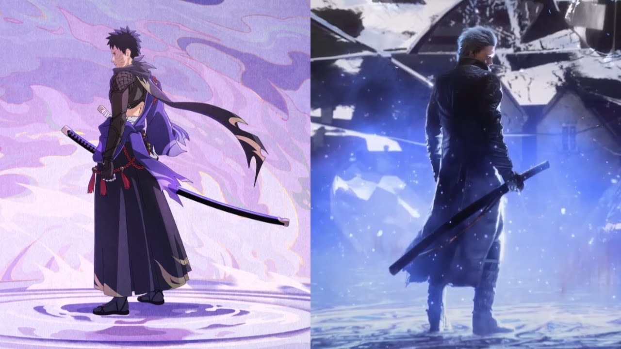 Naruto x Devil May Cry-Samurai Obito Uchiha VS Vergil Moveset Comparison