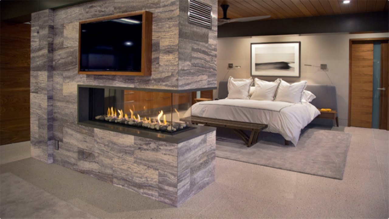 20 Double Sided Fireplace in the Bedroom