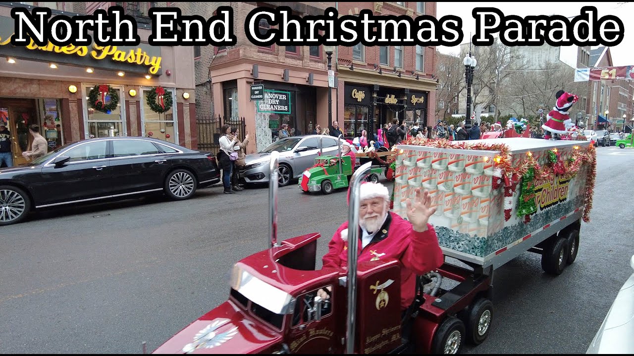 Boston MA North End 51st Christmas Parade 2023 from Hanover Street