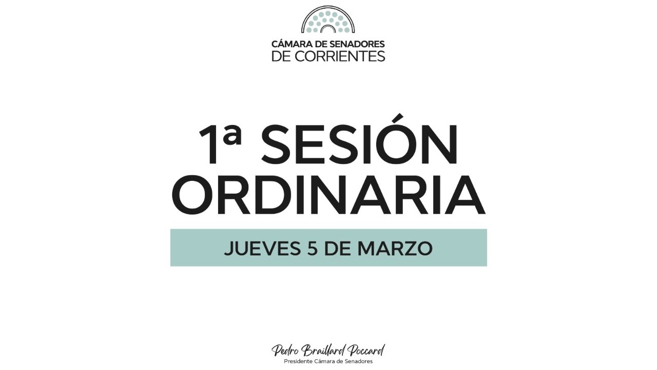 1º Sesión Ordinaria Periodo 2026