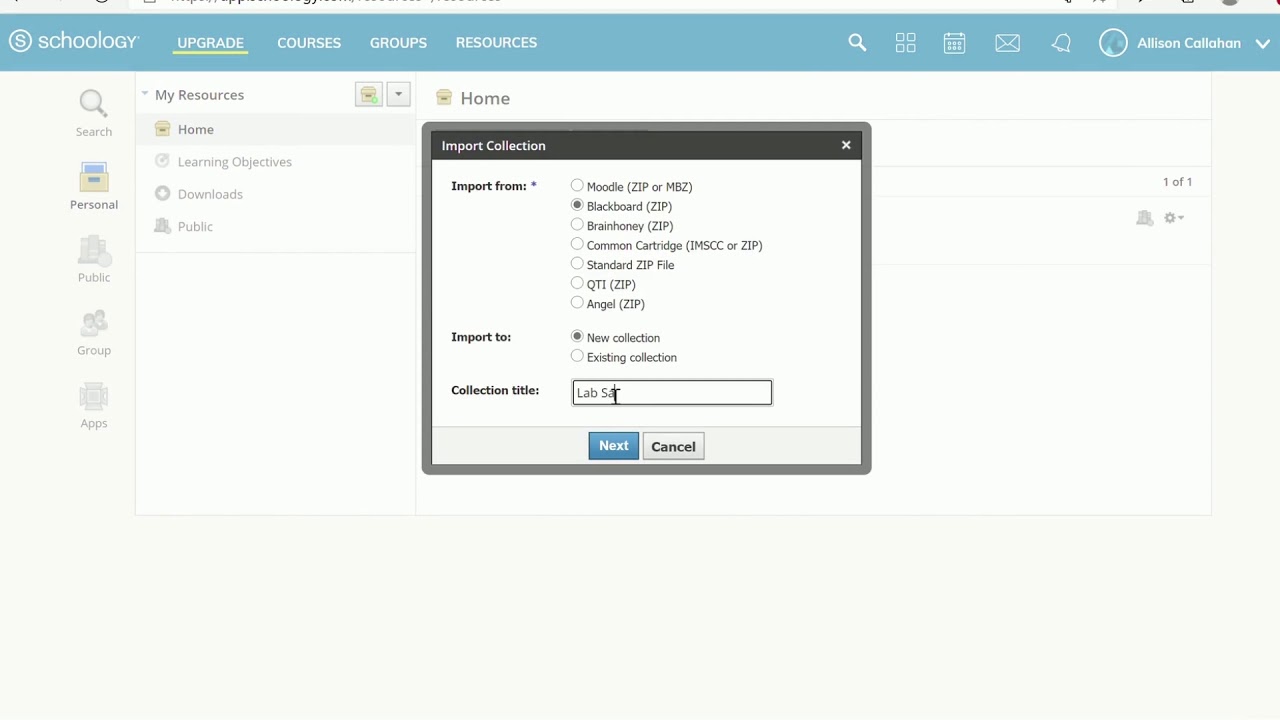 Tutorial: Loading a QTI File with JoVE Quiz Content Into Schoology