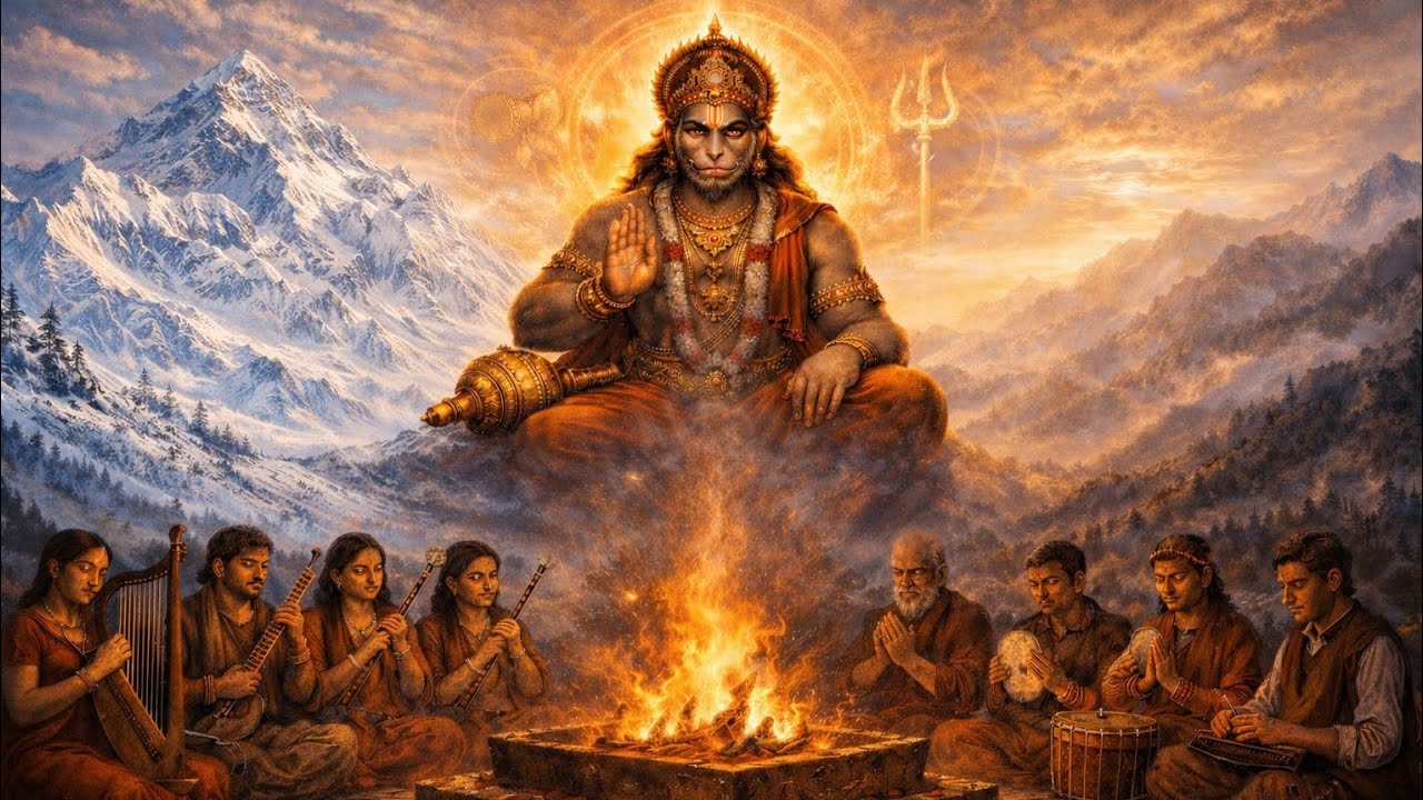 🔱 Rudrāvatār Hanuman Mantra | Deep Focus & Healing | Nāda |