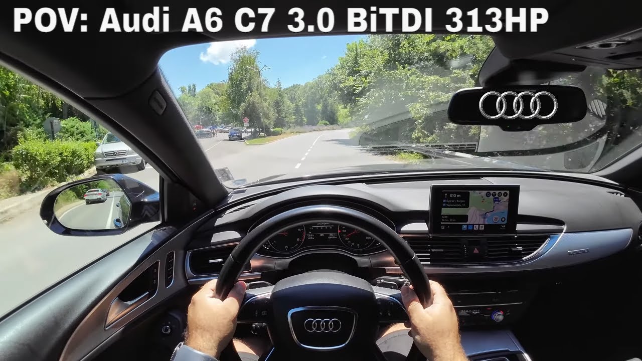 POV Шофиране: Пътуване от Созопол до Бургас с Audi A6 C7 3.0 BiTDI 313HP