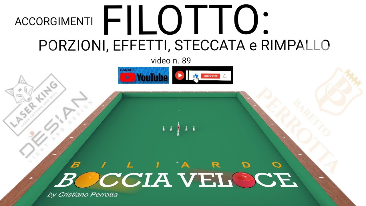 FILOTTO: ACCORGIMENTI su PORZIONI, EFFETTI, STECCATA e RIMPALLO