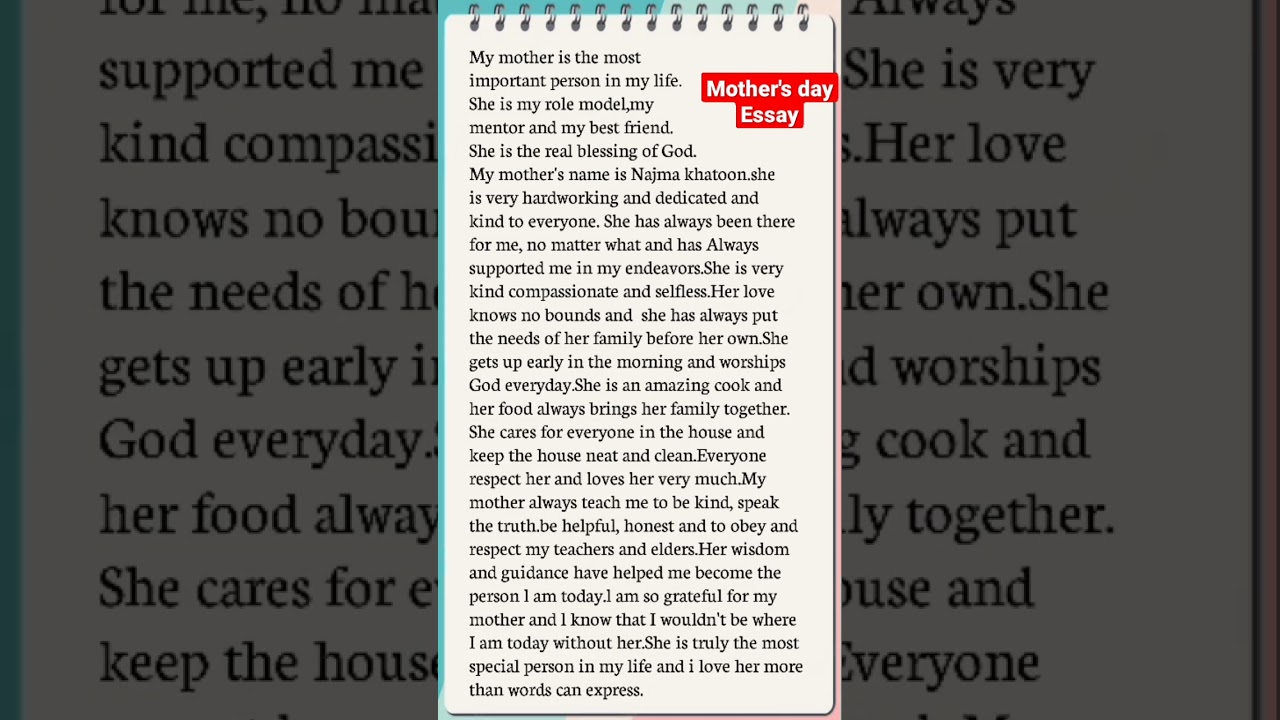 Essay On My Mother In English | MyMother Essay In English | My MotherEssay Writing |#shorts