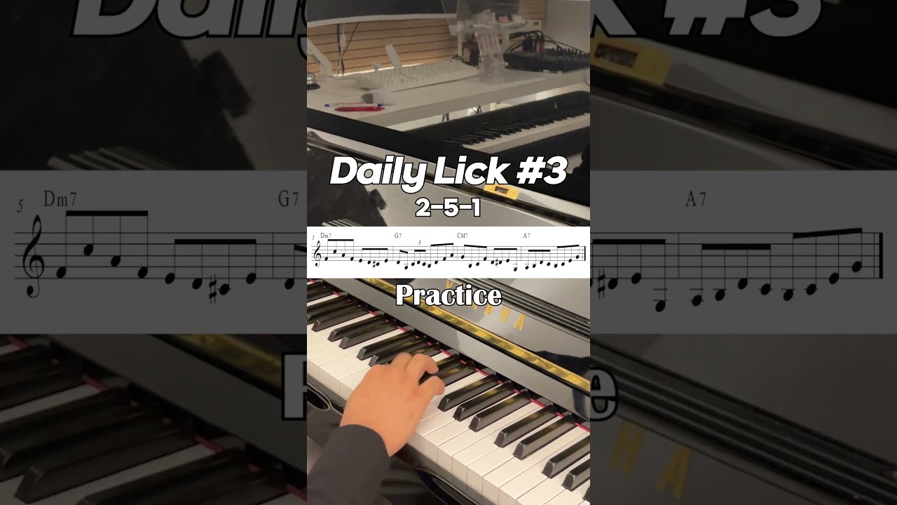Daily Lick #3  in 2-5-1 #shorts #jazz #piano #lick #winnablemusic