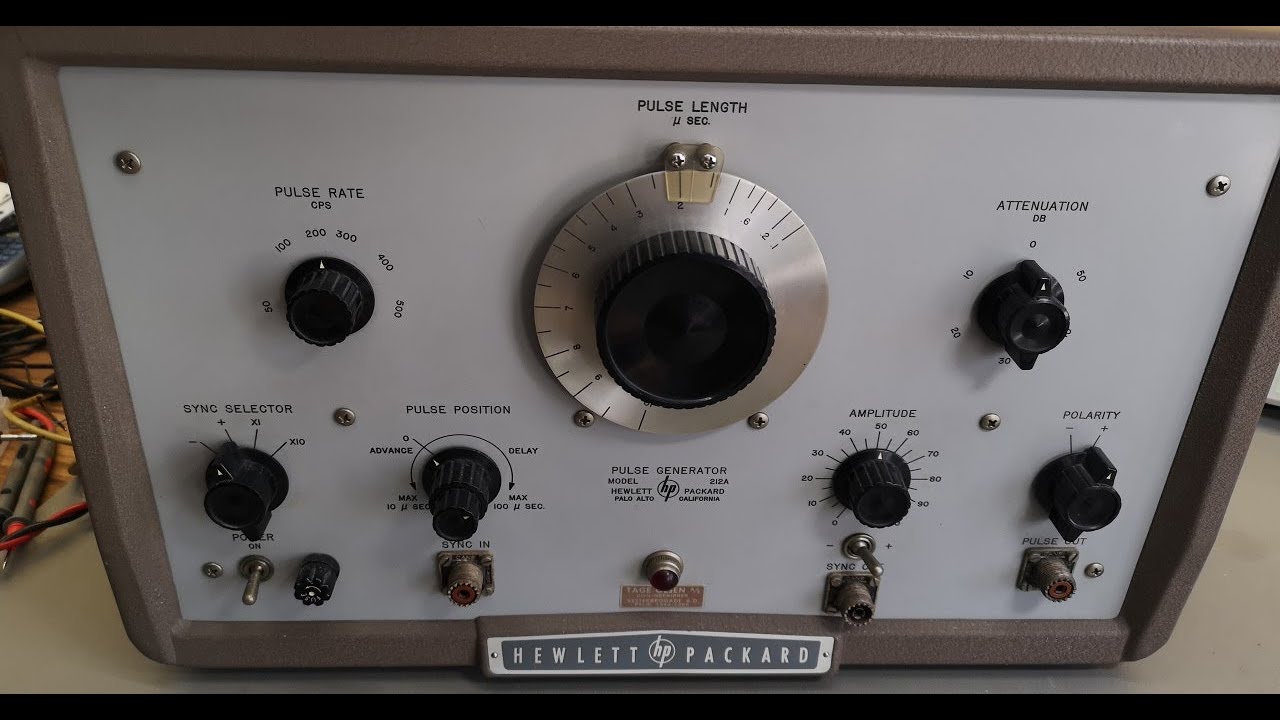 HP 212A Pulse Generator 1954 all tube unit, test and teardown