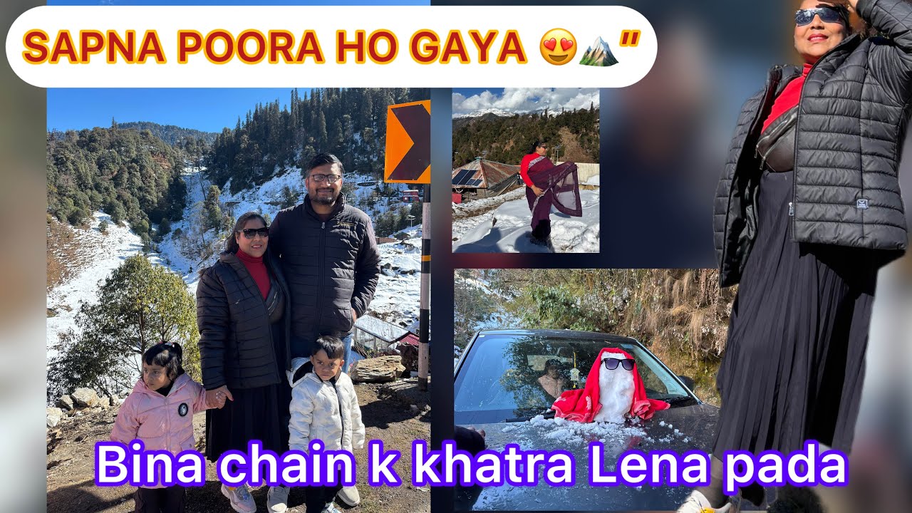 Dream Come True in Chopta Uttarakhand 😍 | Saree Look in Mountains | Mini Switzerland of India 