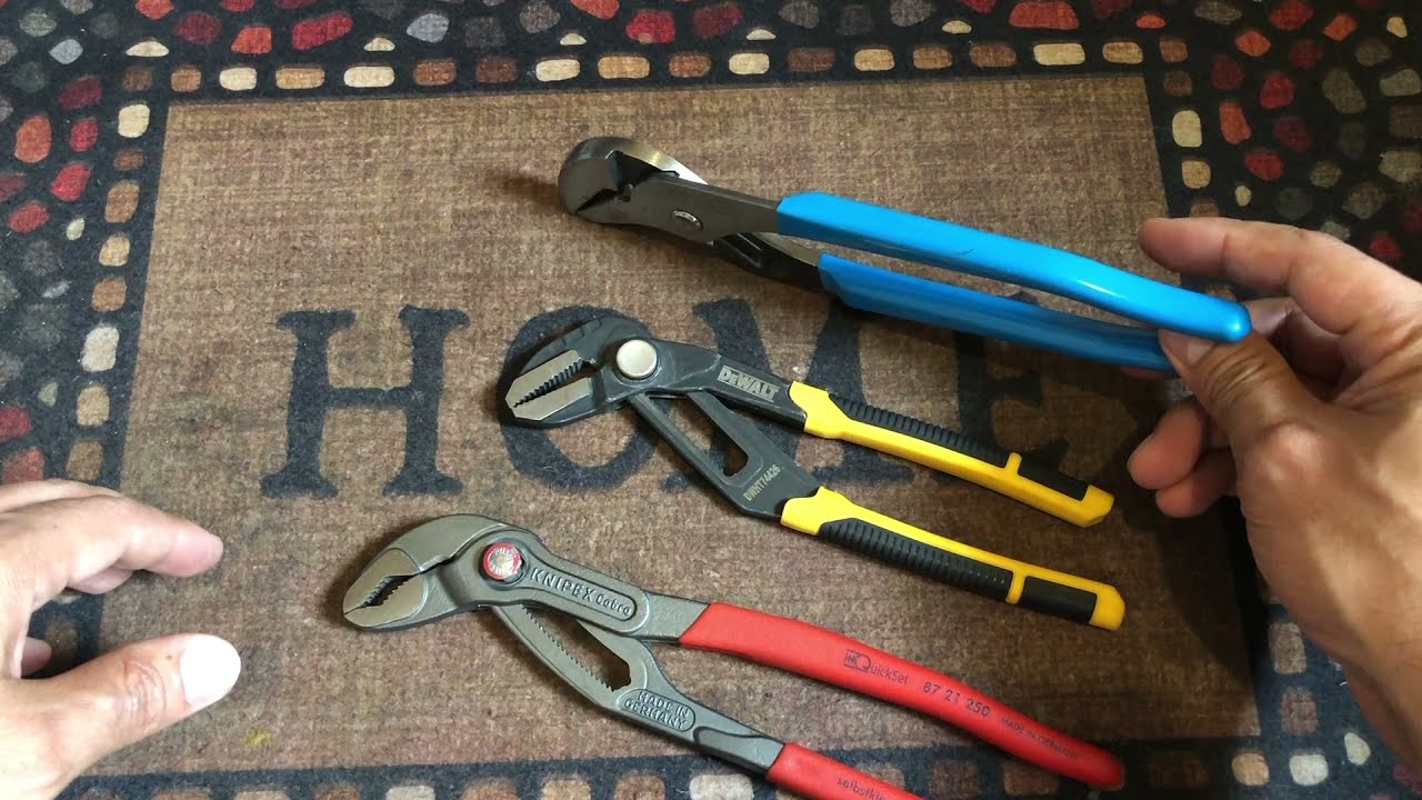 Pliers, Channellock, Knipex and Dewalt