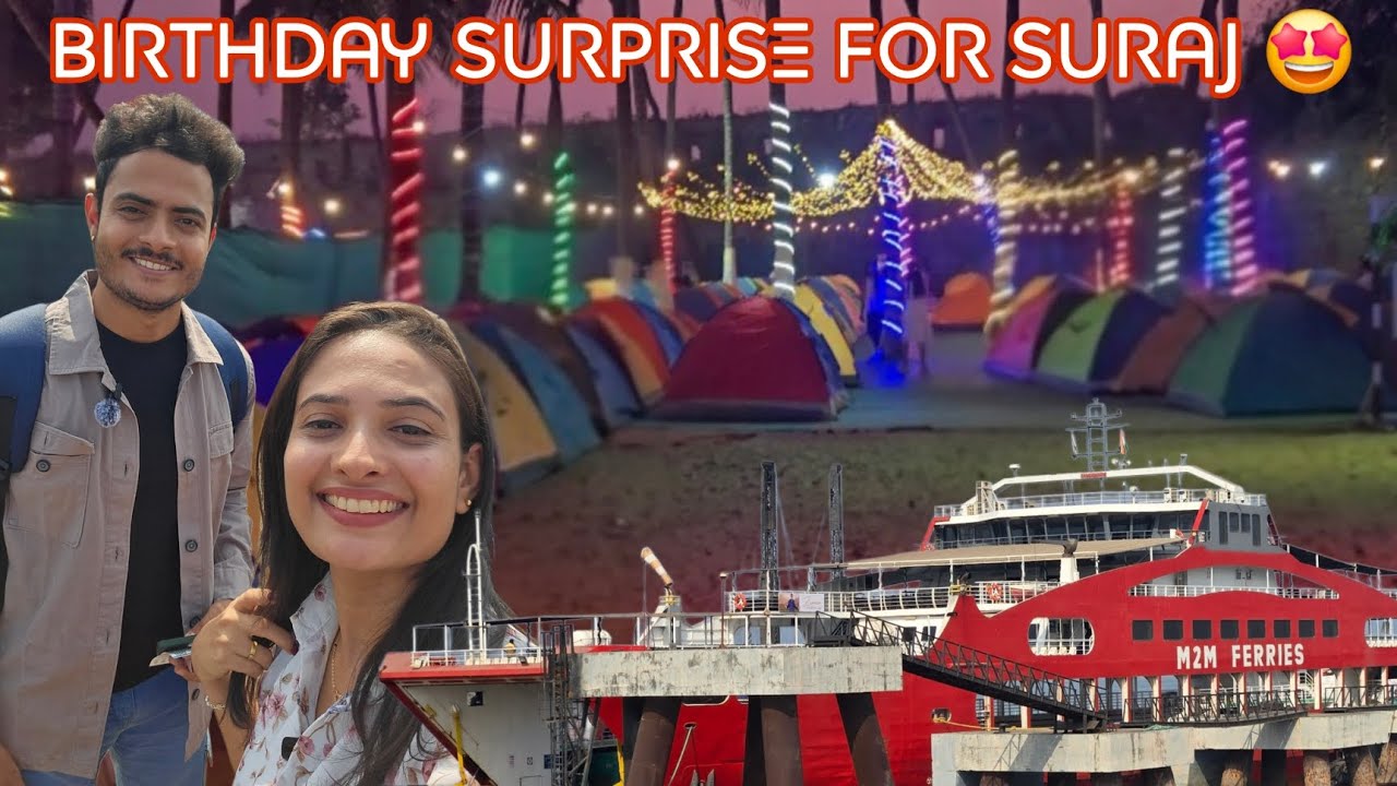 ALIBAUG BEACH CAMPING ⛺️🌊  MUMBAI TO ALIBAG BY M2M FERRY  😍⛴️ #mumbaitoalibaug #beachcamping 