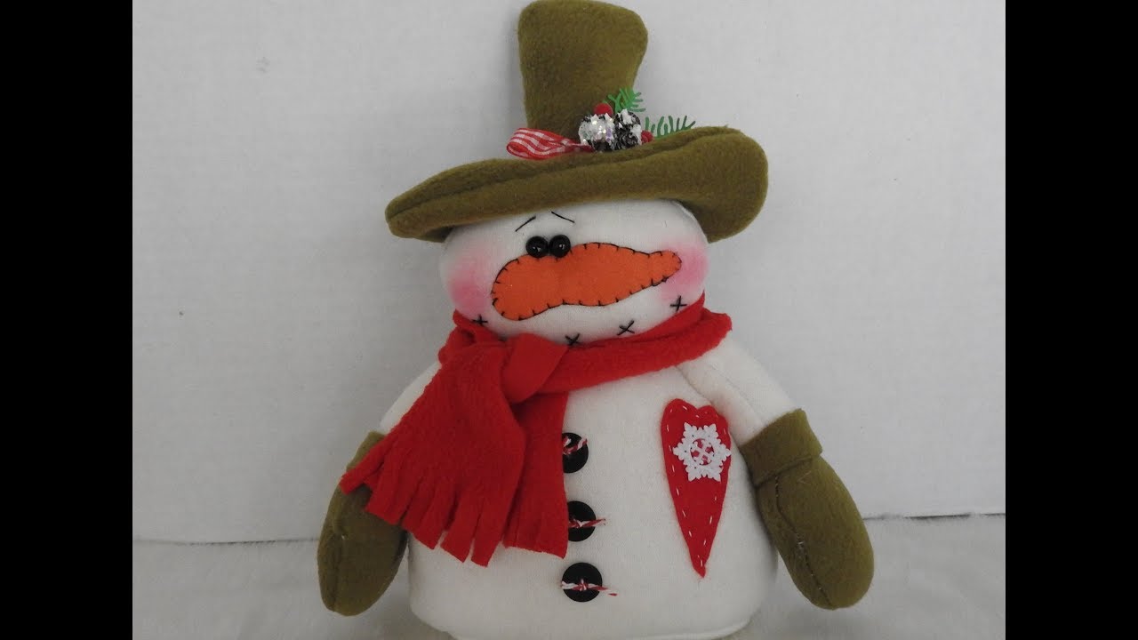 MUÑECO DE NIEVE COUNTRY  EN TELA POLAR NAVIDAD 2018