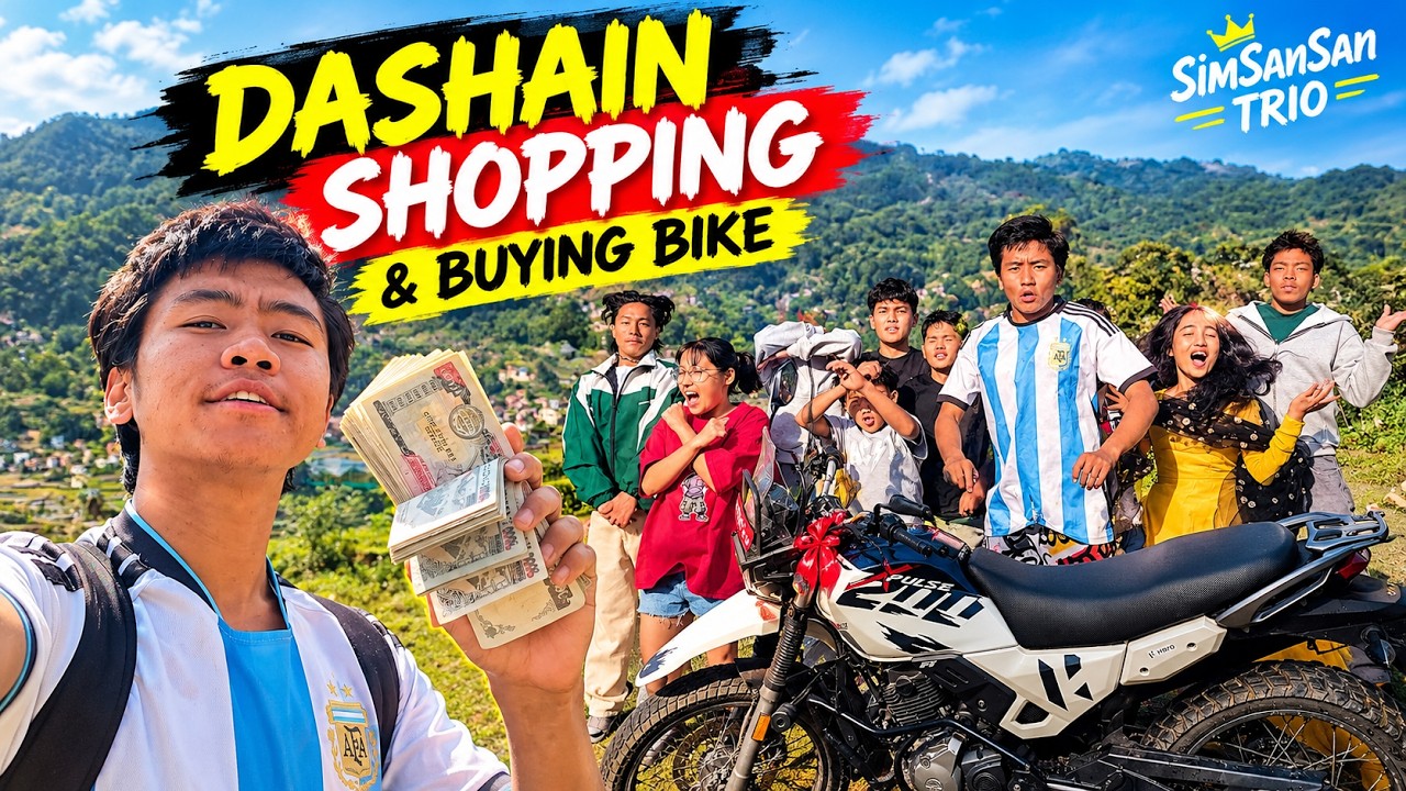 DASHAIN SHOPPING 🛍️ & BUYING A NEW BIKE ? 🏍️ | SimSanSan Trio