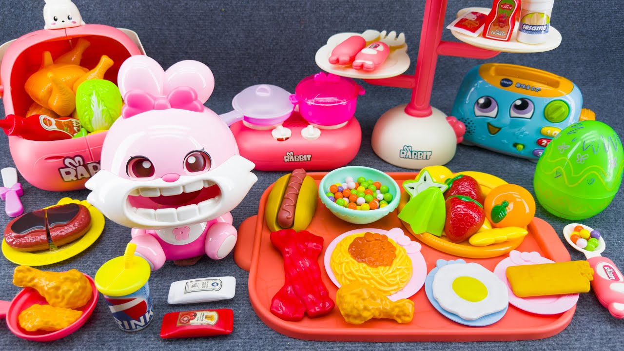18 Minutes Satisfying With Unboxing Rabbit Kitchen Toys, Bread Maker Playset Review Toys ASMR
